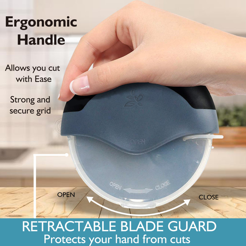 Pizza Cutter Wheel with Protective Blade Cover, Improve and Super Sharp