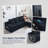 Compressed L-shaped Sectional Sofa With Side Pockets,wireless Charging Device,Two Usb Charging Ports,One Cup Holder,Bluetooth Speaker,reversible Lounge Chaise,Chenille Material,black