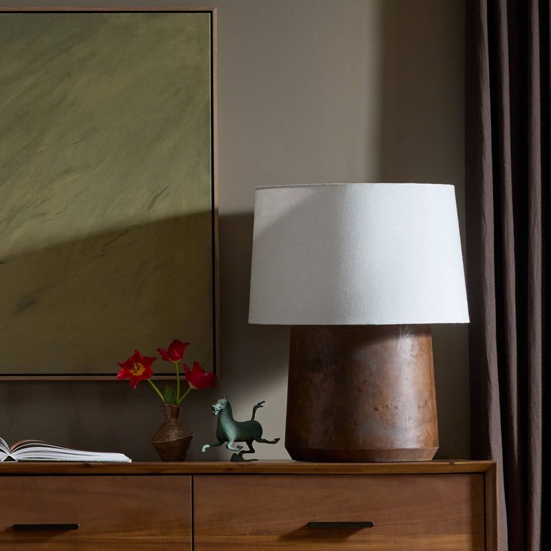 Daxton Table Lamp, Light Mappa Burl