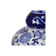 Lampe de vase ronde en céramique bleue et blanche D14x27,6 "