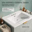 Ensemble de meuble-lavabo moderne à 2 tiroirs avec plateau en céramique-133469353