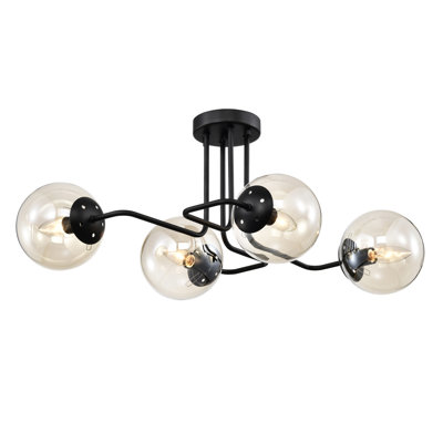 Dimitra Glass LED Semi Flush Mount