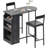 3 Piece Table Set with Three Tier Storage Shelf-37145167