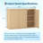 46.7"Fluted Oak Buffet Cabinet Sideboard with Storage,Modern Sideboards Storage Cabinet with 3 Door & Adjustable Shelves