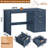 48" Modern Fluted Executive Desk With Storage Cabinet,Wood Home Office Desk With File Drawer & Metal Handles, Large Computer Writing Table For Office,Study, Living Room, Bedroom-510128255