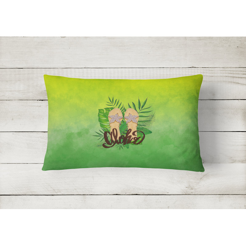  Aloha Flip Flops Indoor/Outdoor Throw Pillow