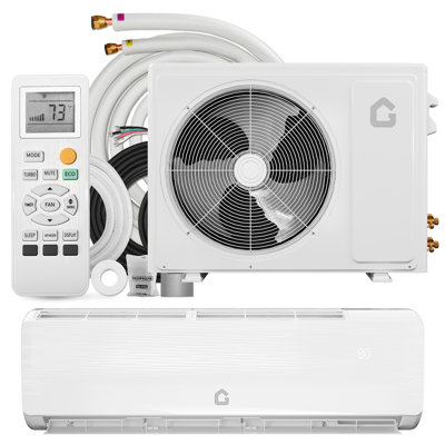12000 BTU 19 SEER2 Wall Mounted Mini Split – Ductless AC & Heater with Inverter Heat Pump, Quiet Operation for 750 Sq.Ft, R32 Refrigerant, 115V Energy Saving, US Standard Kit