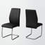 Chaises de salle à manger en métal noir Zorab H 38,52 po x l 17,13 po x P 20,11