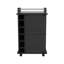 Chariot-bar Baltimore, armoire à deux niveaux avec porte en verre, six casiers à vin-1358947995