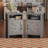 Solid and Manufactured Wood Nightstand with Storage Cabinets-2030290467