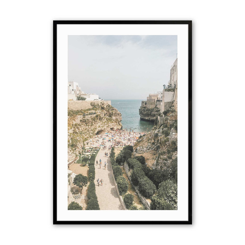 «Journey to the Sea», dans un cadre en érable brut, 14 po x 11 po, Cadre photo noir satiné, H 11 po x l 9 po x P 1,25 po