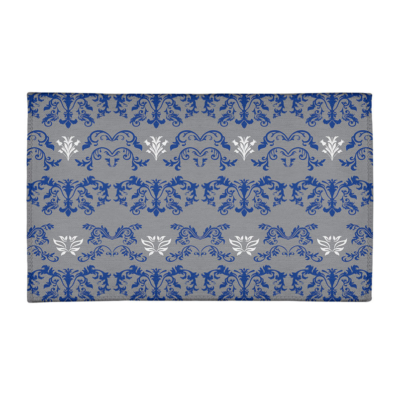 Damask Indoor Rug, Rectangle 2' x 3'