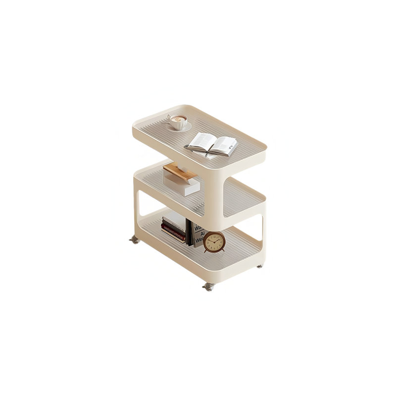 Luxury mobile glass side table