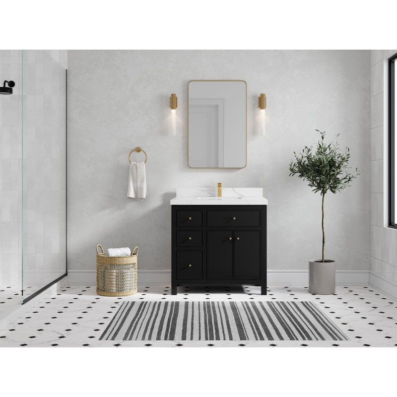 Ensemble de meuble-lavabo simple 36 po Sonoma, Calacatta Laza