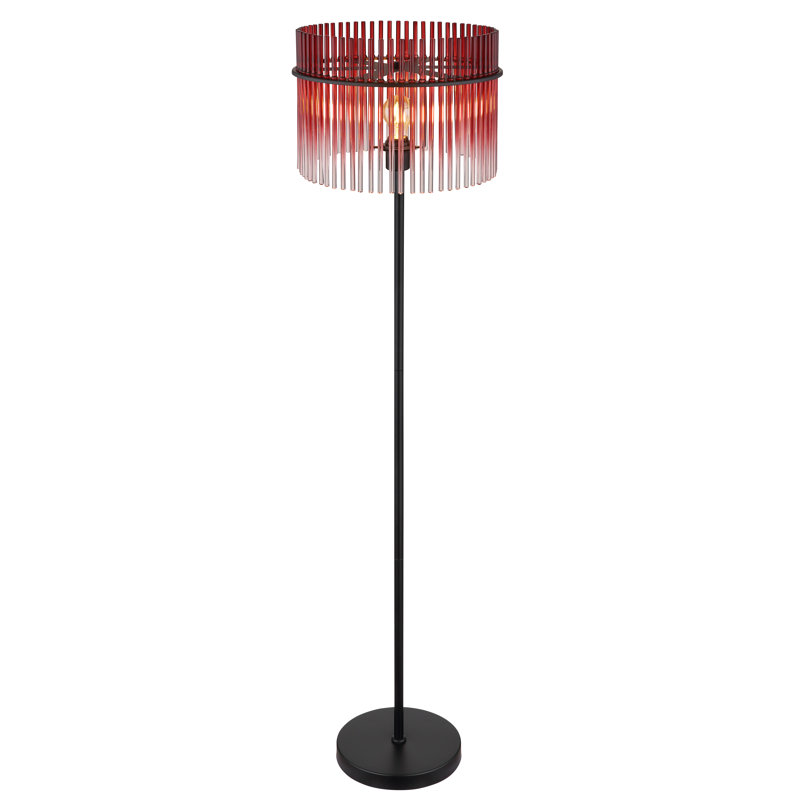152cm Matte Novelty Floor Lamp, Black, Red