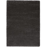 Tapis gris foncé à poils longs 5 pi 3 po x 7 pi 3 po Mibibray Malibu