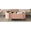 Banc de rangement rembourré rose avec rangement moderne - touche ludique pour le salon et la chambre à coucher-689494115