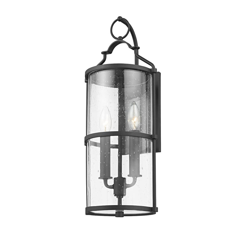 Burbank 2 Light Wall Sconce, Textured Black