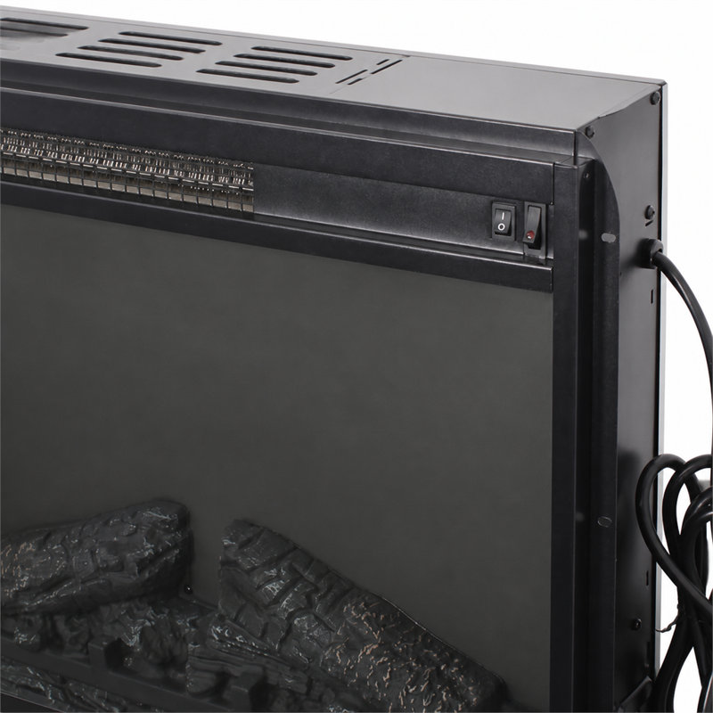 24.1'' W Grey Electric Fireplace