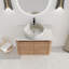 Meuble-lavabo mural avec lavabo et porte à fermeture en douceur-2041663527
