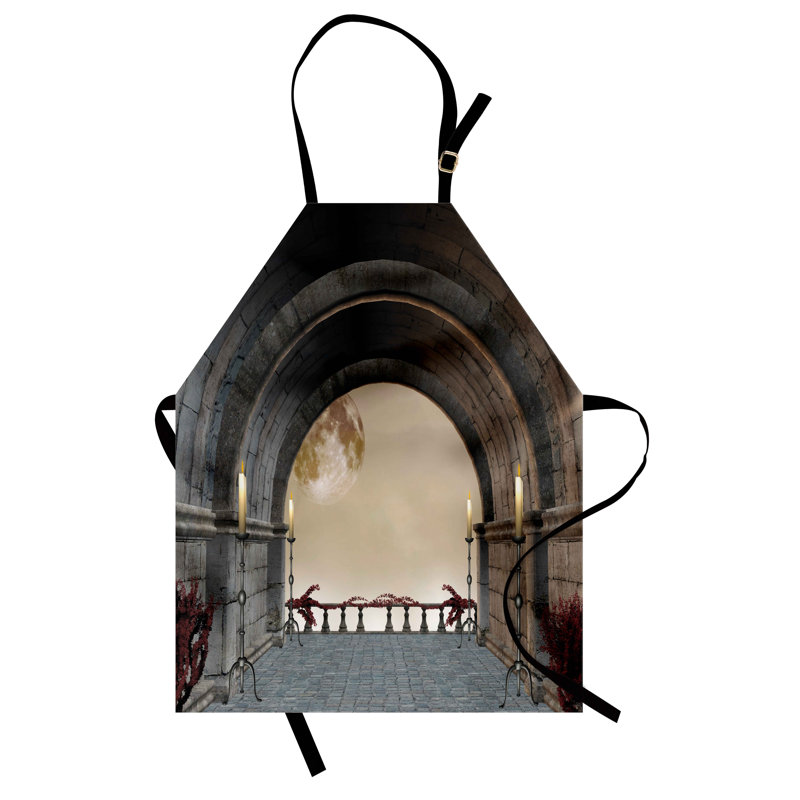 Tablier East Urban Home Gothic unisexe, balcon d'âge moyen, taille adulte, gris