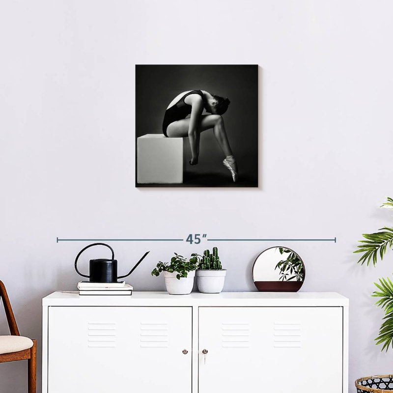 Ballet Dancer On A Box, 20" H x 20" W