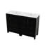 Ensemble de meuble-lavabo de 48 pouces de style rétro avec deux lavabos doubles en céramique séparés