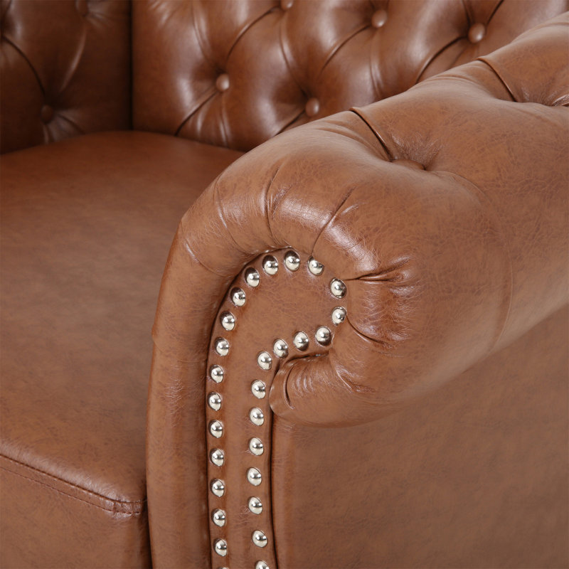 Fauteuil d'appoint capitonné Mirod (chaise incluse seulement)