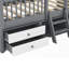 Cadre de lit simple en bois avec toit et amp; Clôture - Aucun sommier requis, robuste et amp; Durable