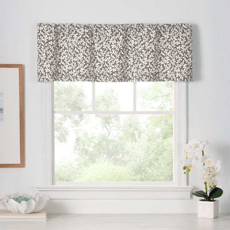 Mariscal Tailored Curtain Valance, Gray