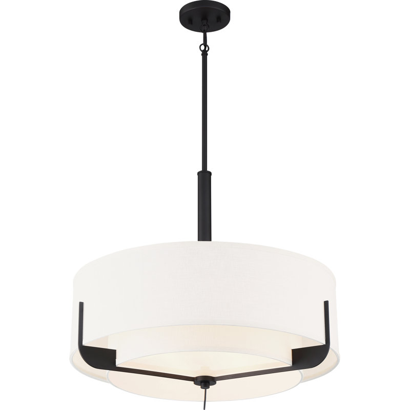 Lustre cylindrique unique à 4 lumières Jahiem