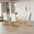 Gracieleigh Glass Top Pedestal Dining Set-403140055-403140054-407129206