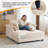 Upholstered Corduroy Lounge Sofa-1520154635