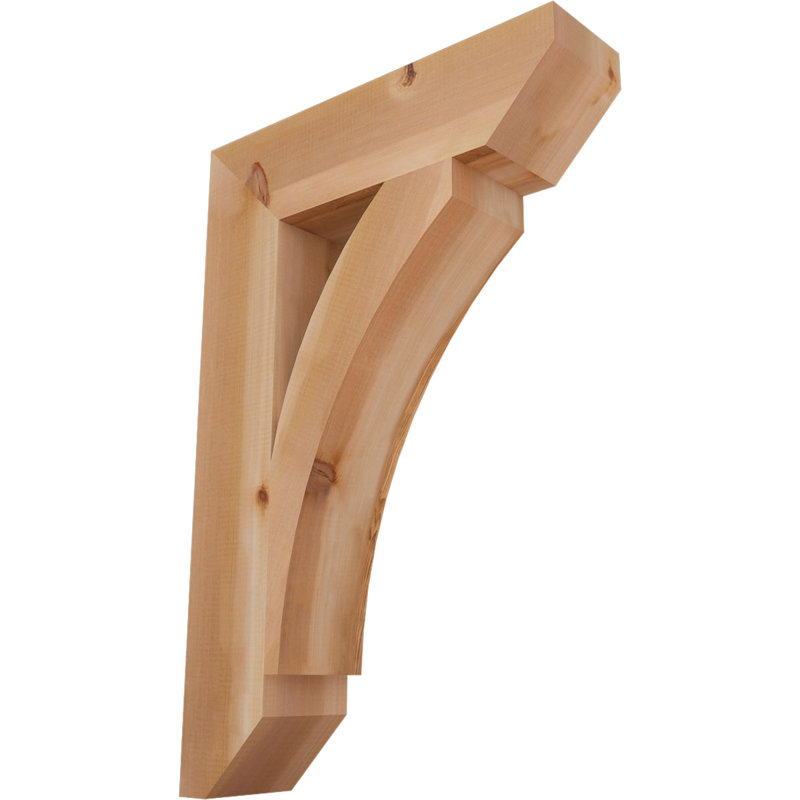 Support en bois / corbeau, Cèdre rouge, H 36 po x l 5,5 po x P 24 po