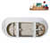 67" Streamline Soaking Glossy White Freestanding Tub and Tray With Internal Drain