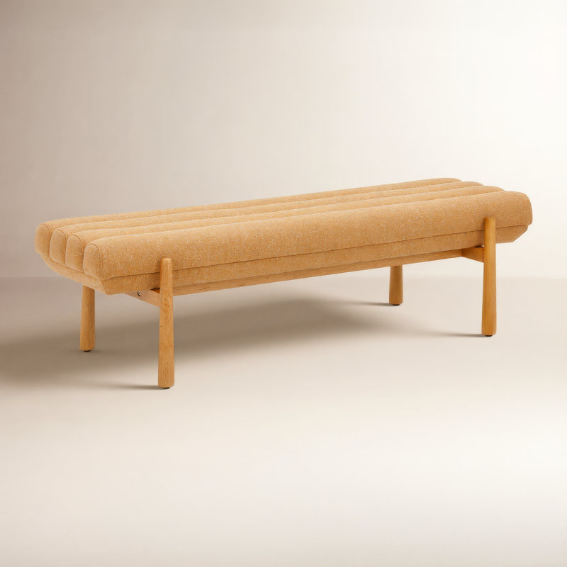Aime 56" Linen Upholstered Bench