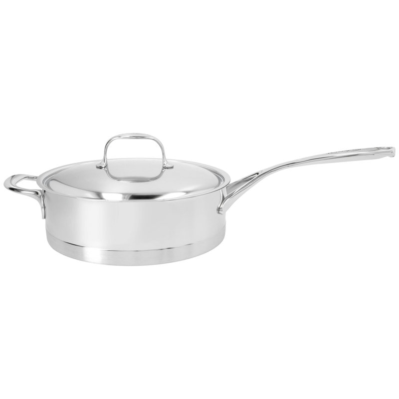 Demeyere Atlantis Stainless Steel Saute Pan with Lid, 2.96 qt.