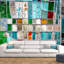 Sapphire Stained Glass Wall Mural-228473353