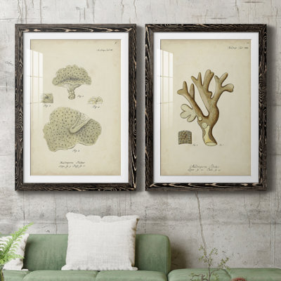 Toile encadrée écrue corail IPremium - prête à être accrochée