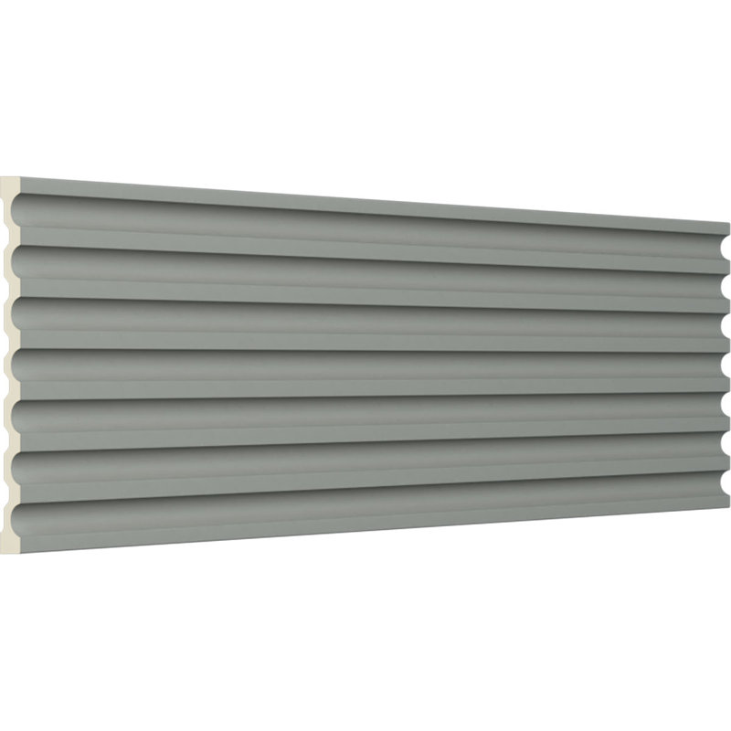 Gray Primed Polyurethane Geometric Reeded Casing Sample