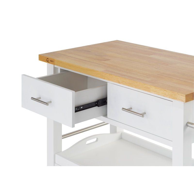 Kitchen Cart with Drawers and Tray