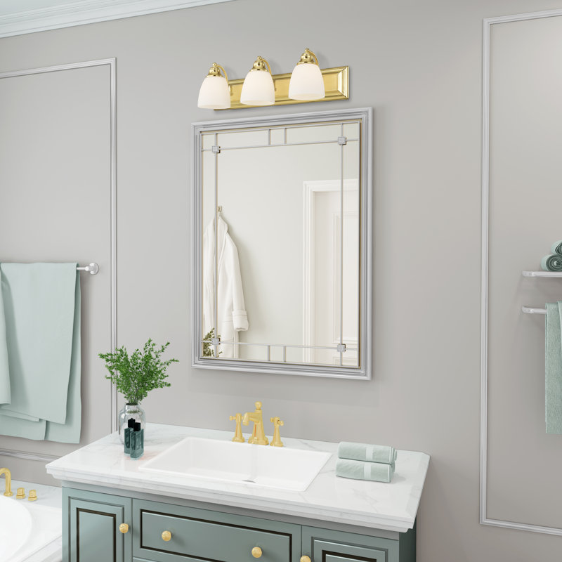 Éclairage pour salle de bain 3 lumières à intensité variable Amerion, Laiton poli