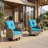 4-Piece Outdoor Wicker Swivel Rocking Chairs With Cushioned Seats-723298832