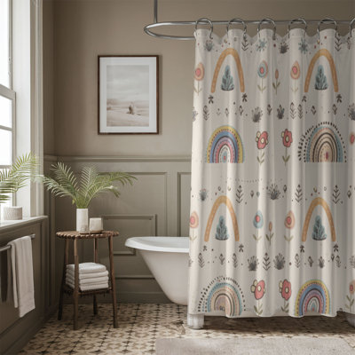 Soft Rainbow Brushstrokes - Premium Shower Curtain