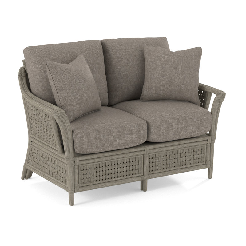 Boca 55'' Upholstered Loveseat, Stone Crypton Performance;, Stone Hearth