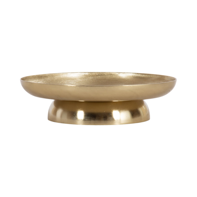 Stovring Round Metal Lazy Susan Tray, Gold