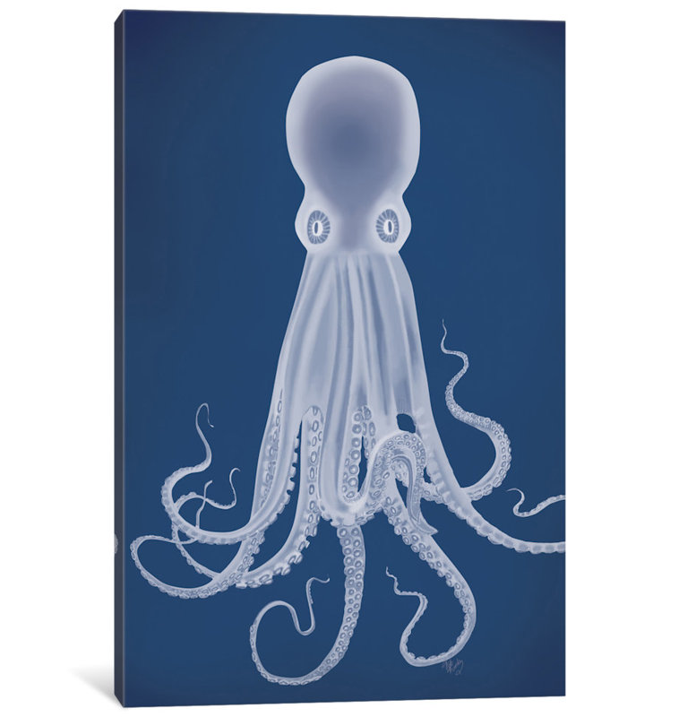 « octopus 8 i », impression sur toile, H 12 po x l 8 po x P 0,75 po