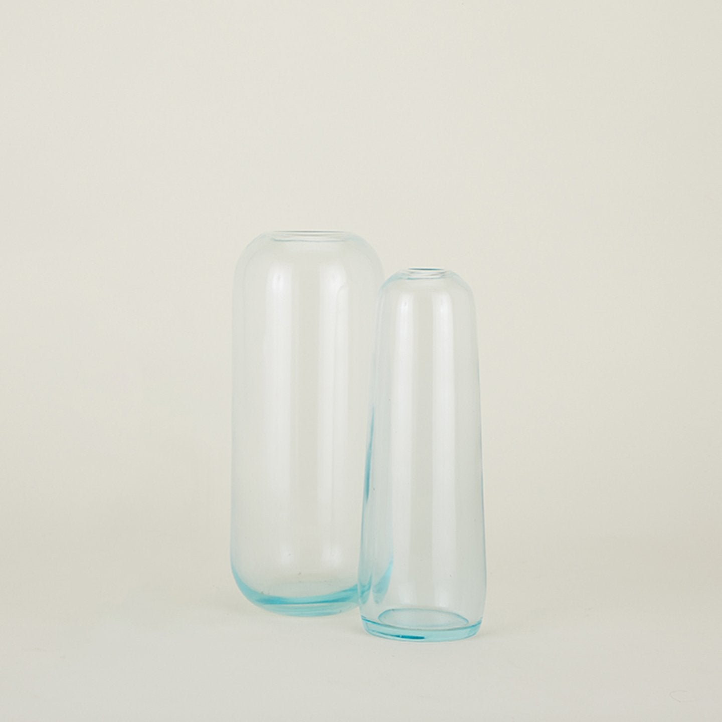 Aurora Handmade Glass Table Vase, 12.5" H x 5" W x 5" D, Sky