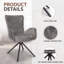 Upholstered Swivel Accent Chair with Tufted Seat-1905565165