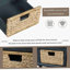 Banc de rangement rustique avec 3 tiroirs et 3 paniers en rotin, banc à chaussures pour le salon, vestibule (marine antique)-1945119791